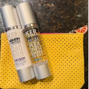 Keratin Complex Bundle Infusion & Shine with Small Cosmetic Case NEW